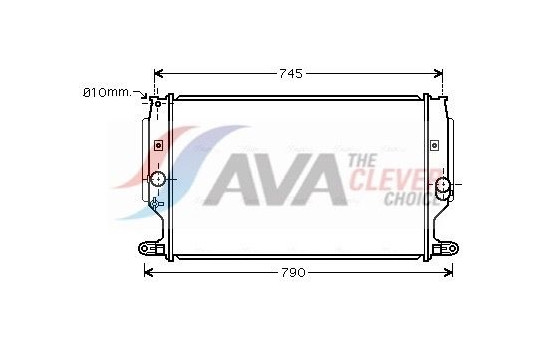 Radiator, engine cooling TO2402 Ava Quality Cooling
