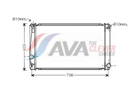 Radiator, engine cooling TO2419 Ava Quality Cooling