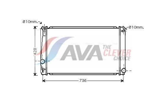 Radiator, engine cooling TO2419 Ava Quality Cooling