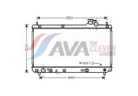 Radiator, engine cooling TO2457 Ava Quality Cooling