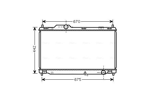 Radiator, engine cooling TO2461 Ava Quality Cooling