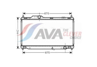 Radiator, engine cooling TO2461 Ava Quality Cooling