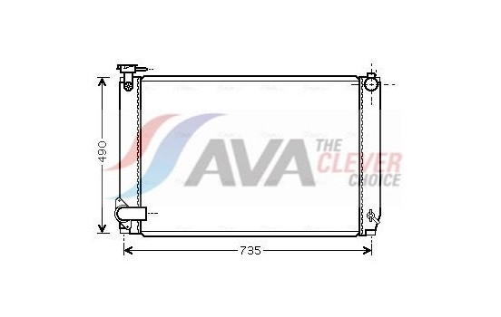 Radiator, engine cooling TO2463 Ava Quality Cooling