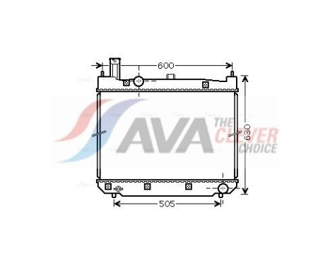Radiator, engine cooling TO2471 Ava Quality Cooling