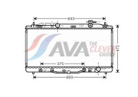 Radiator, engine cooling TO2473 Ava Quality Cooling