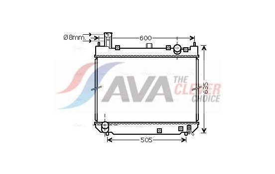 Radiator, engine cooling TO2488 Ava Quality Cooling
