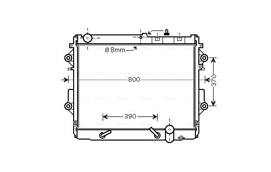 Radiator, engine cooling TO2490 Ava Quality Cooling