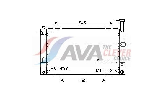 Radiator, engine cooling TO2494 Ava Quality Cooling