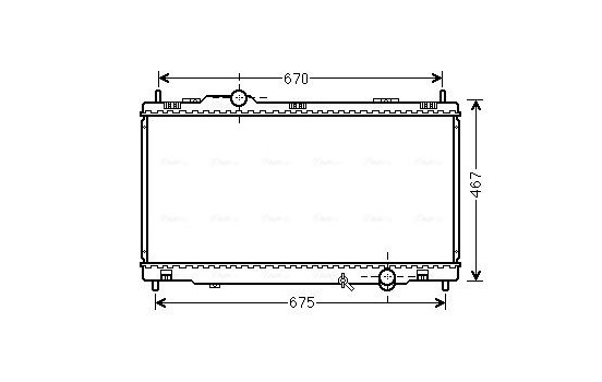 Radiator, engine cooling TO2495 Ava Quality Cooling