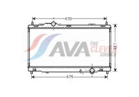 Radiator, engine cooling TO2495 Ava Quality Cooling