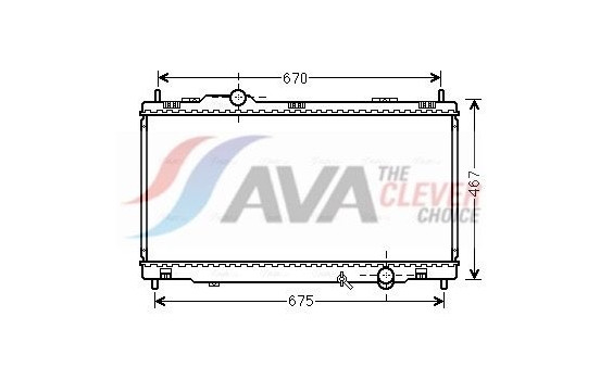 Radiator, engine cooling TO2495 Ava Quality Cooling