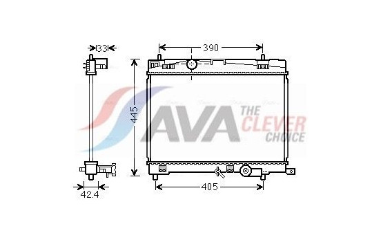 Radiator, engine cooling TO2498 Ava Quality Cooling