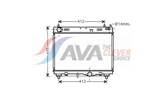 Radiator, engine cooling TO2499 Ava Quality Cooling