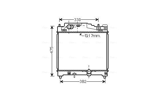 Radiator, engine cooling TO2501 Ava Quality Cooling