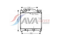 Radiator, engine cooling TO2501 Ava Quality Cooling