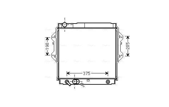 Radiator, engine cooling TO2561 Ava Quality Cooling