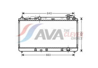 Radiator, engine cooling TO2598 Ava Quality Cooling