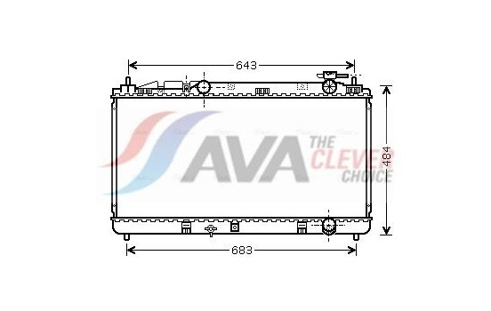 Radiator, engine cooling TO2598 Ava Quality Cooling