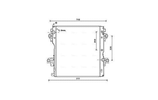 Radiator, engine cooling TO2604 Ava Quality Cooling