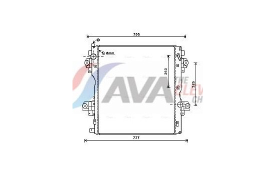 Radiator, engine cooling TO2604 Ava Quality Cooling