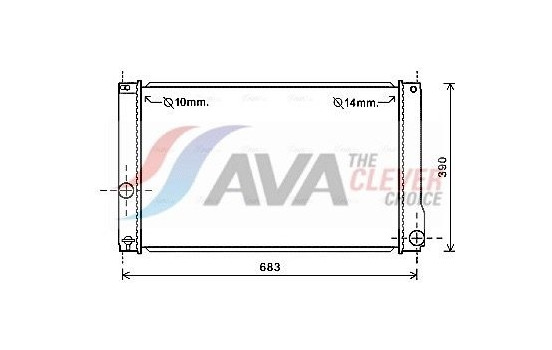 Radiator, engine cooling TO2608 Ava Quality Cooling