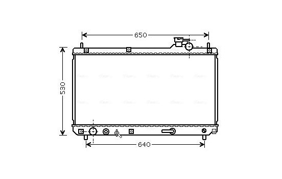 Radiator, engine cooling TO2614 Ava Quality Cooling