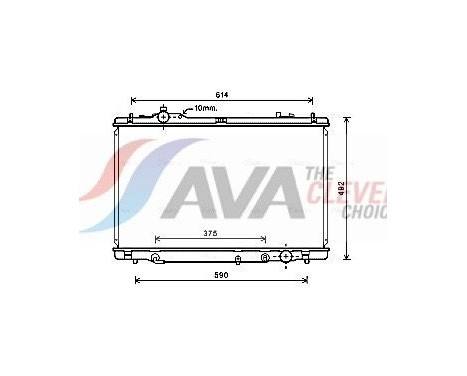 Radiator, engine cooling TO2615 Ava Quality Cooling