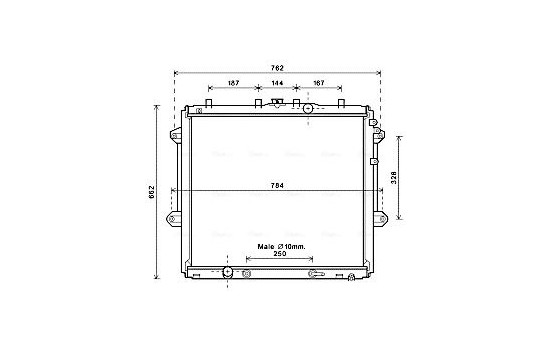 Radiator, engine cooling TO2616 Ava Quality Cooling