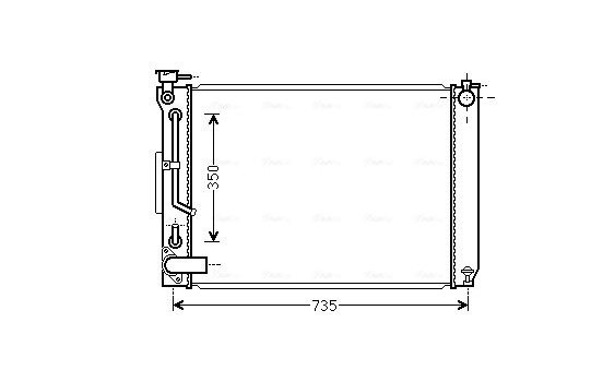 Radiator, engine cooling TO2648 Ava Quality Cooling