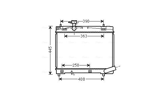 Radiator, engine cooling TO2663 Ava Quality Cooling