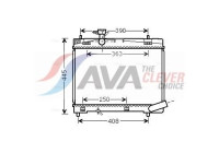 Radiator, engine cooling TO2663 Ava Quality Cooling