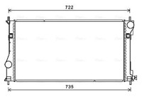 Radiator, engine cooling TO2688 Ava Quality Cooling