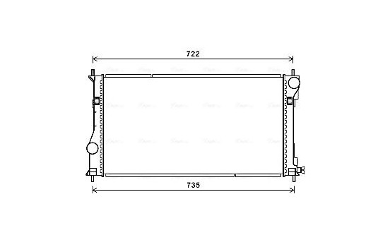 Radiator, engine cooling TO2688 Ava Quality Cooling