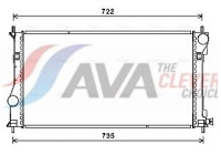Radiator, engine cooling TO2688 Ava Quality Cooling