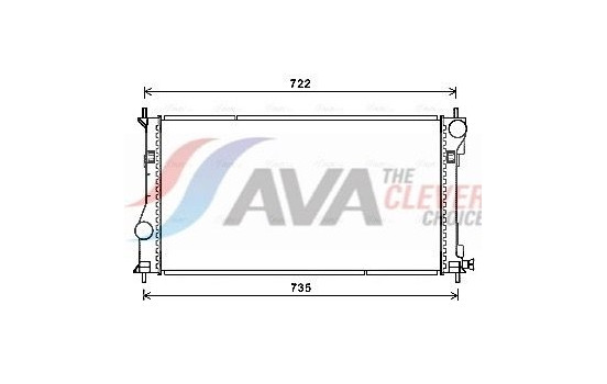 Radiator, engine cooling TO2688 Ava Quality Cooling