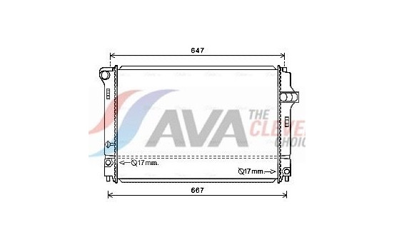 Radiator, engine cooling TO2700 Ava Quality Cooling