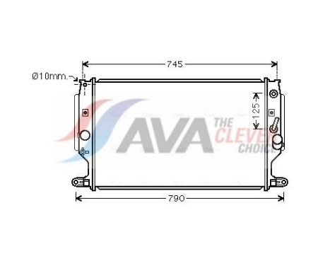 Radiator, engine cooling TO2704 Ava Quality Cooling