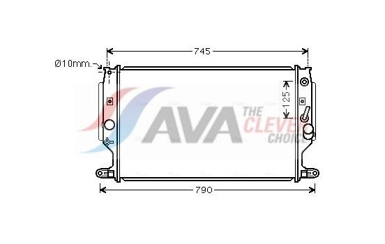 Radiator, engine cooling TO2704 Ava Quality Cooling