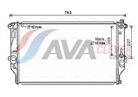 Radiator, engine cooling TO2715 Ava Quality Cooling