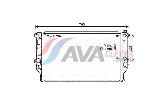 Radiator, engine cooling TO2715 Ava Quality Cooling