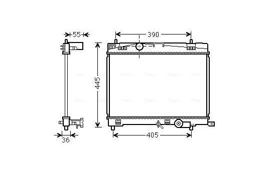 Radiator, engine cooling TO2716 Ava Quality Cooling