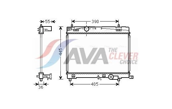 Radiator, engine cooling TO2716 Ava Quality Cooling