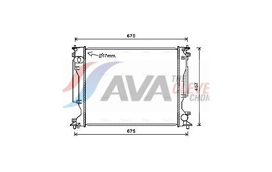 Radiator, engine cooling TO2717 Ava Quality Cooling