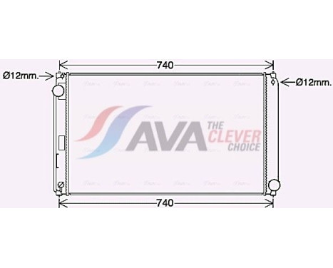 Radiator, engine cooling TO2748 Ava Quality Cooling