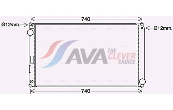 Radiator, engine cooling TO2748 Ava Quality Cooling