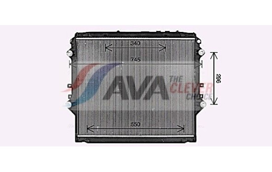 Radiator, engine cooling TO2757 Ava Quality Cooling