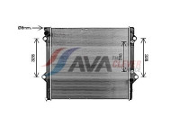 Radiator, engine cooling TO2767 Ava Quality Cooling