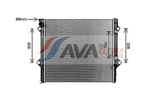 Radiator, engine cooling TO2767 Ava Quality Cooling
