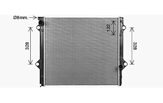 Radiator, engine cooling TO2788 Ava Quality Cooling