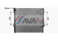 Radiator, engine cooling TO2788 Ava Quality Cooling